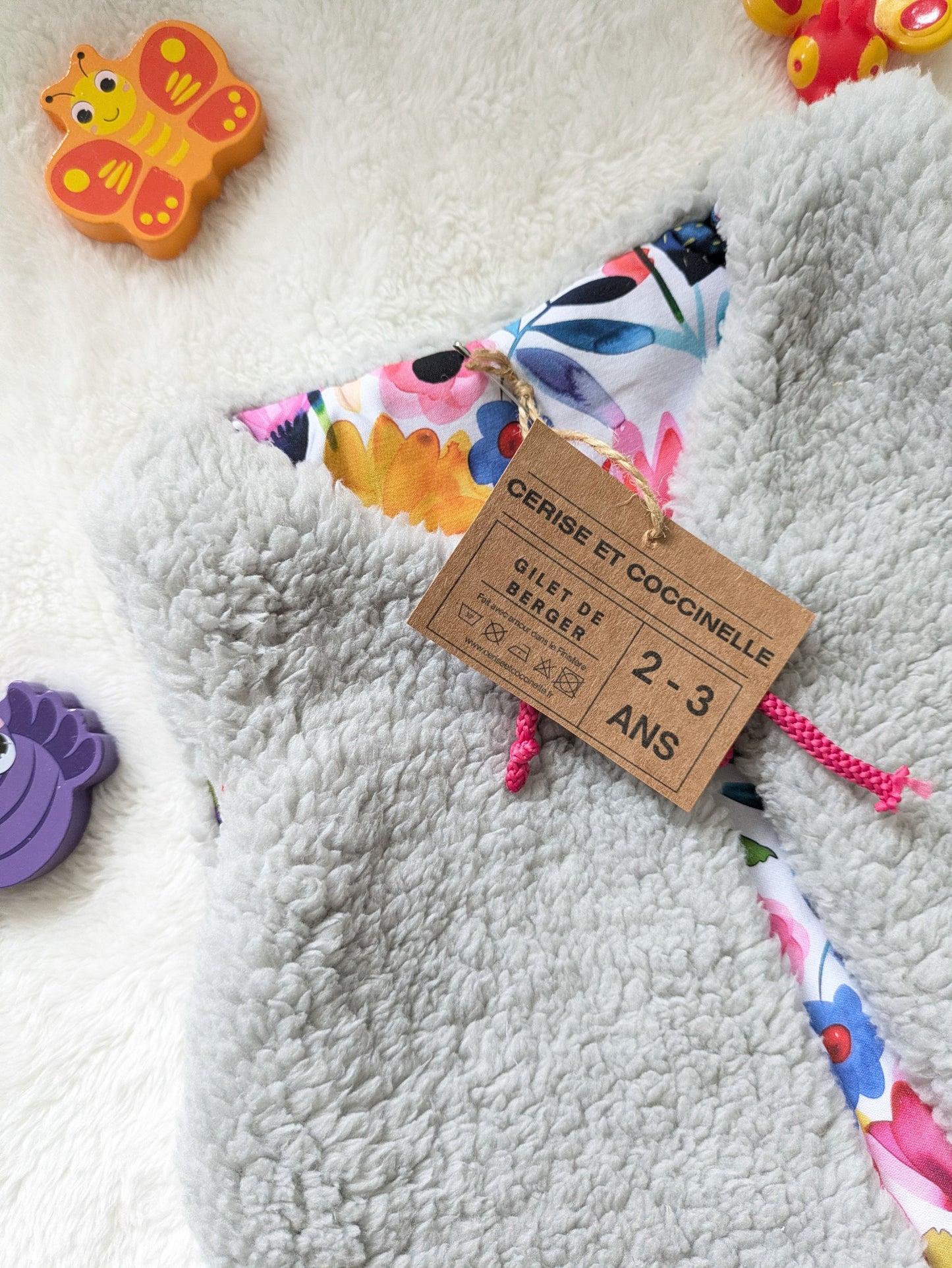 Gilet de berger réversible 2-3 ans
