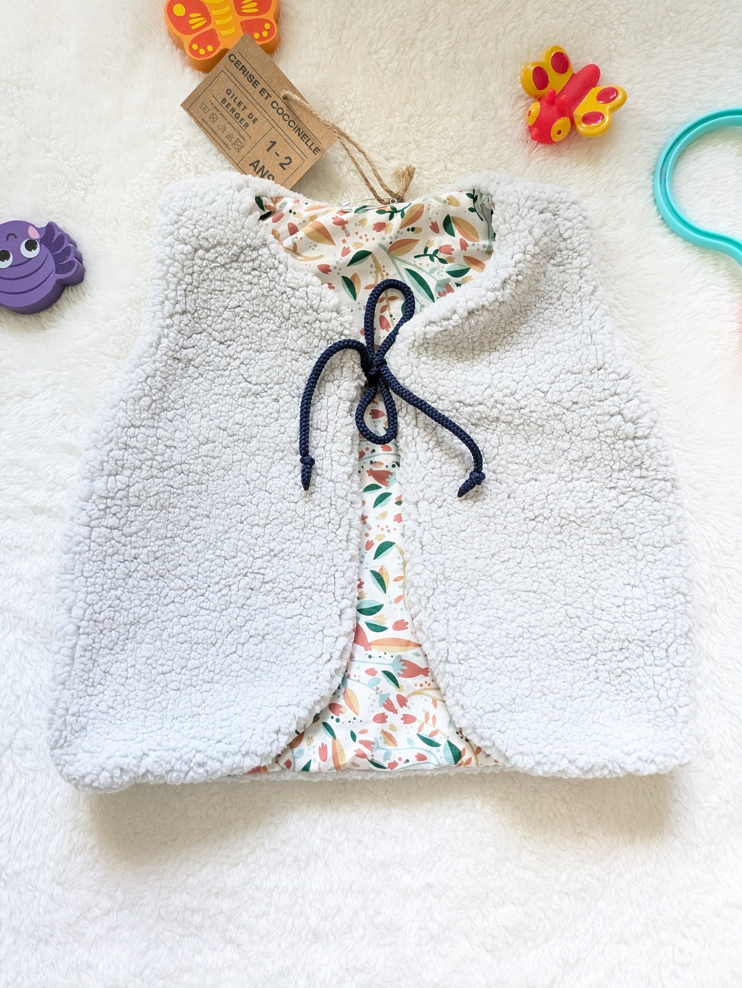 Gilet de berger réversible 1-2 ans
