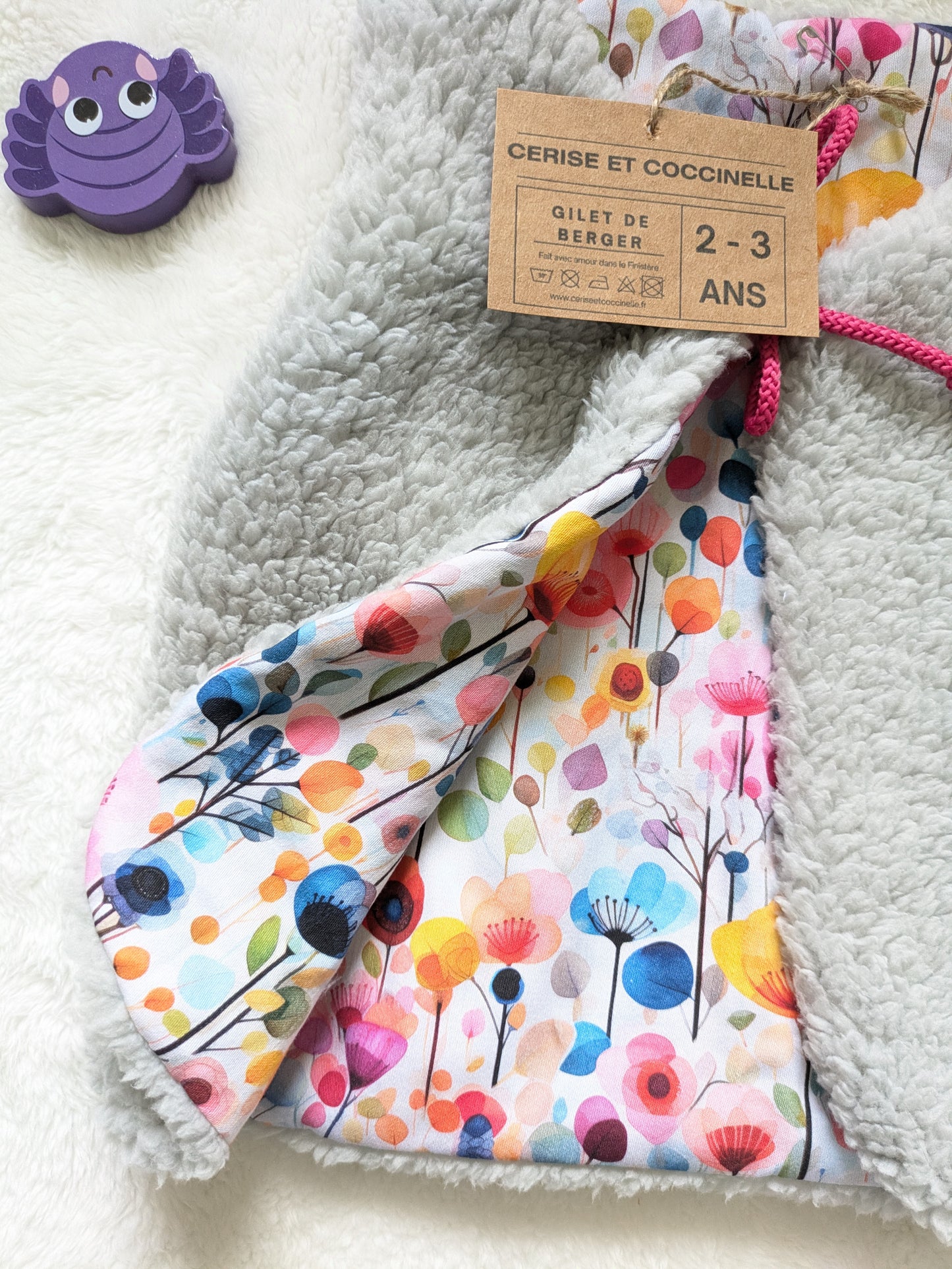 Gilet de berger réversible 2-3 ans