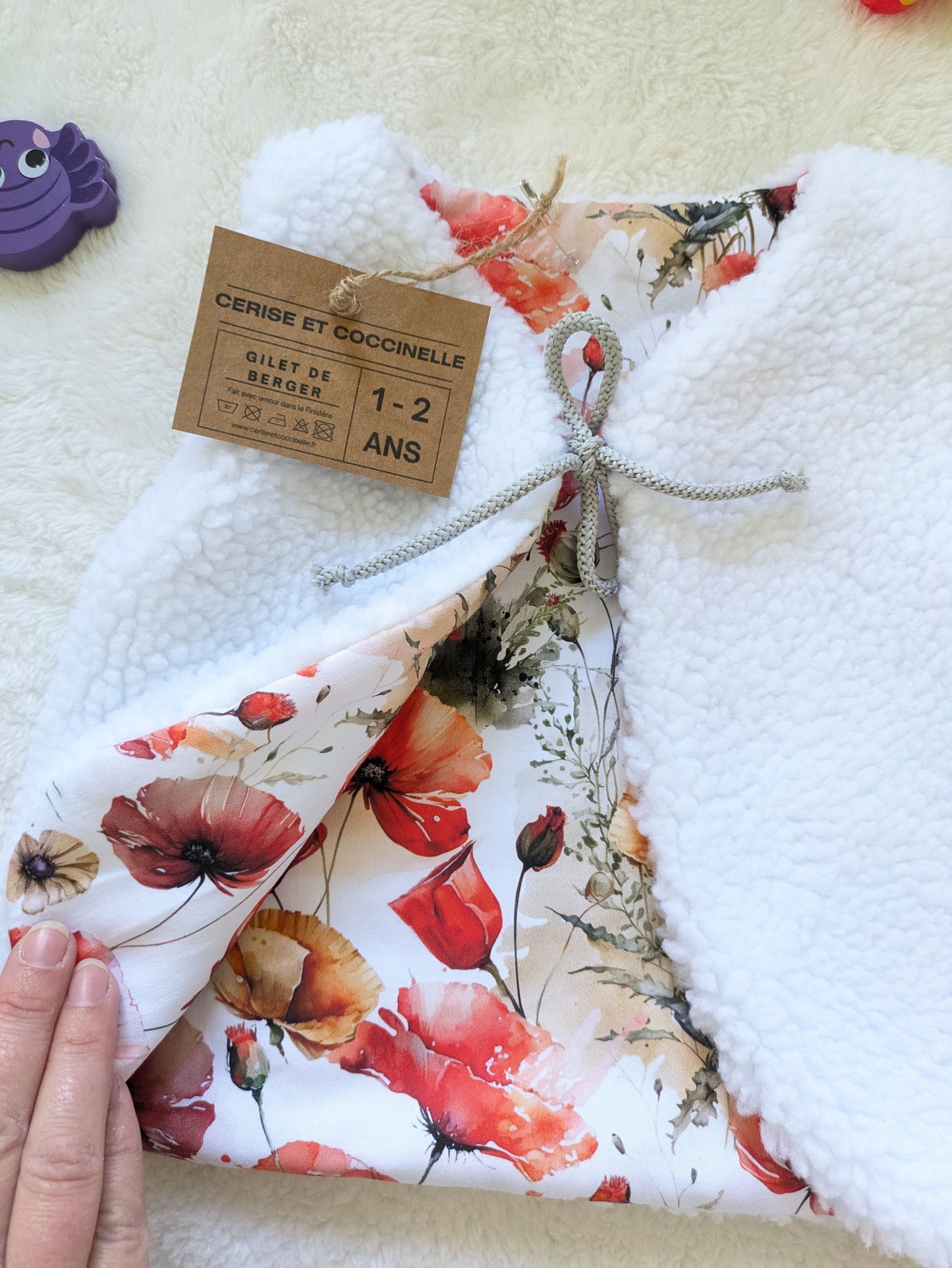 Gilet de berger réversible 1-2 ans