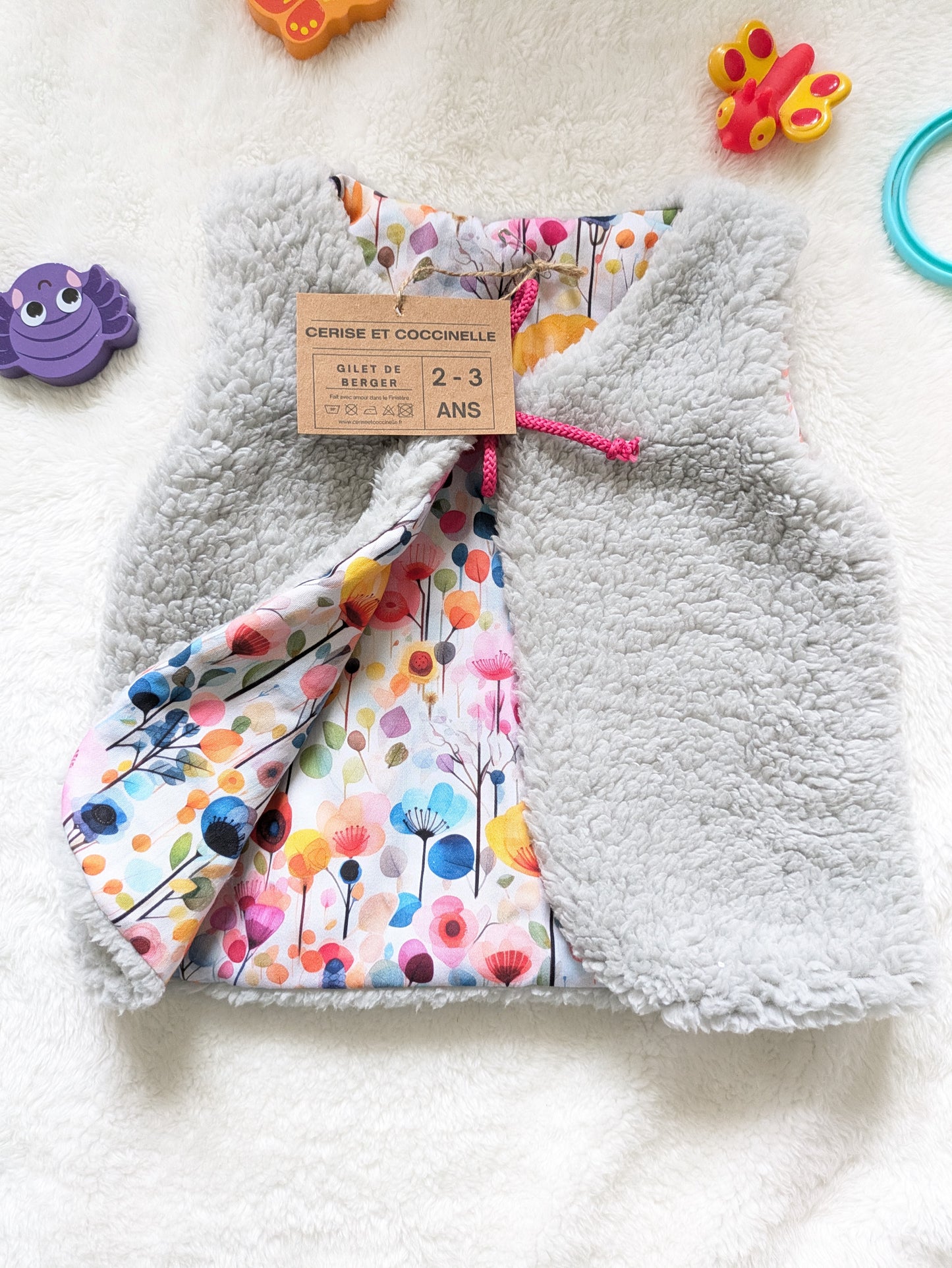 Gilet de berger réversible 2-3 ans