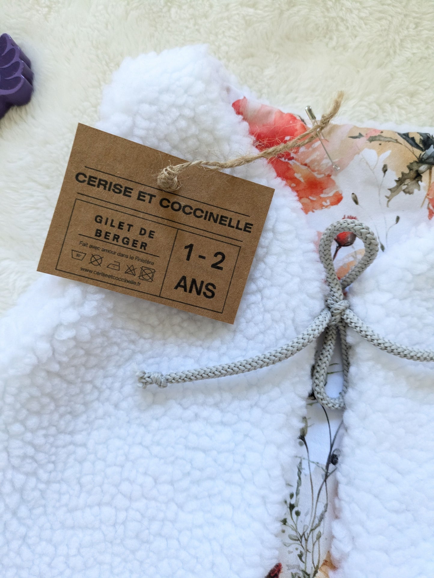 Gilet de berger réversible 1-2 ans