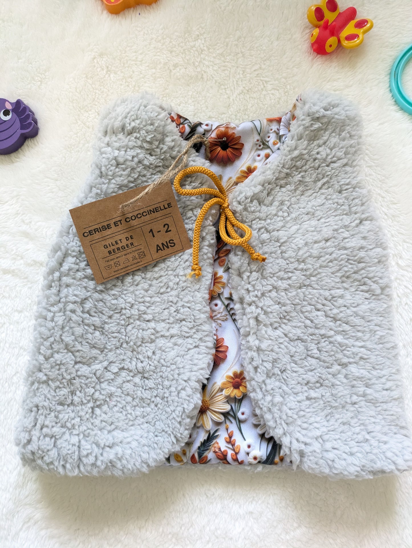 Gilet de berger réversible 1-2 ans