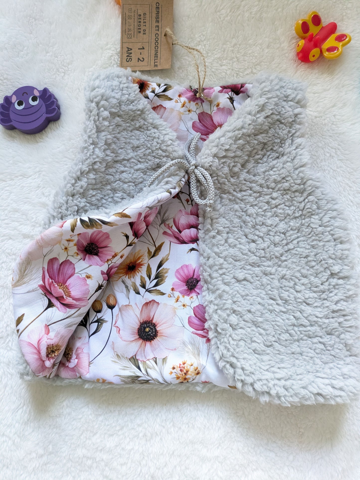 Gilet de berger réversible 1-2 ans