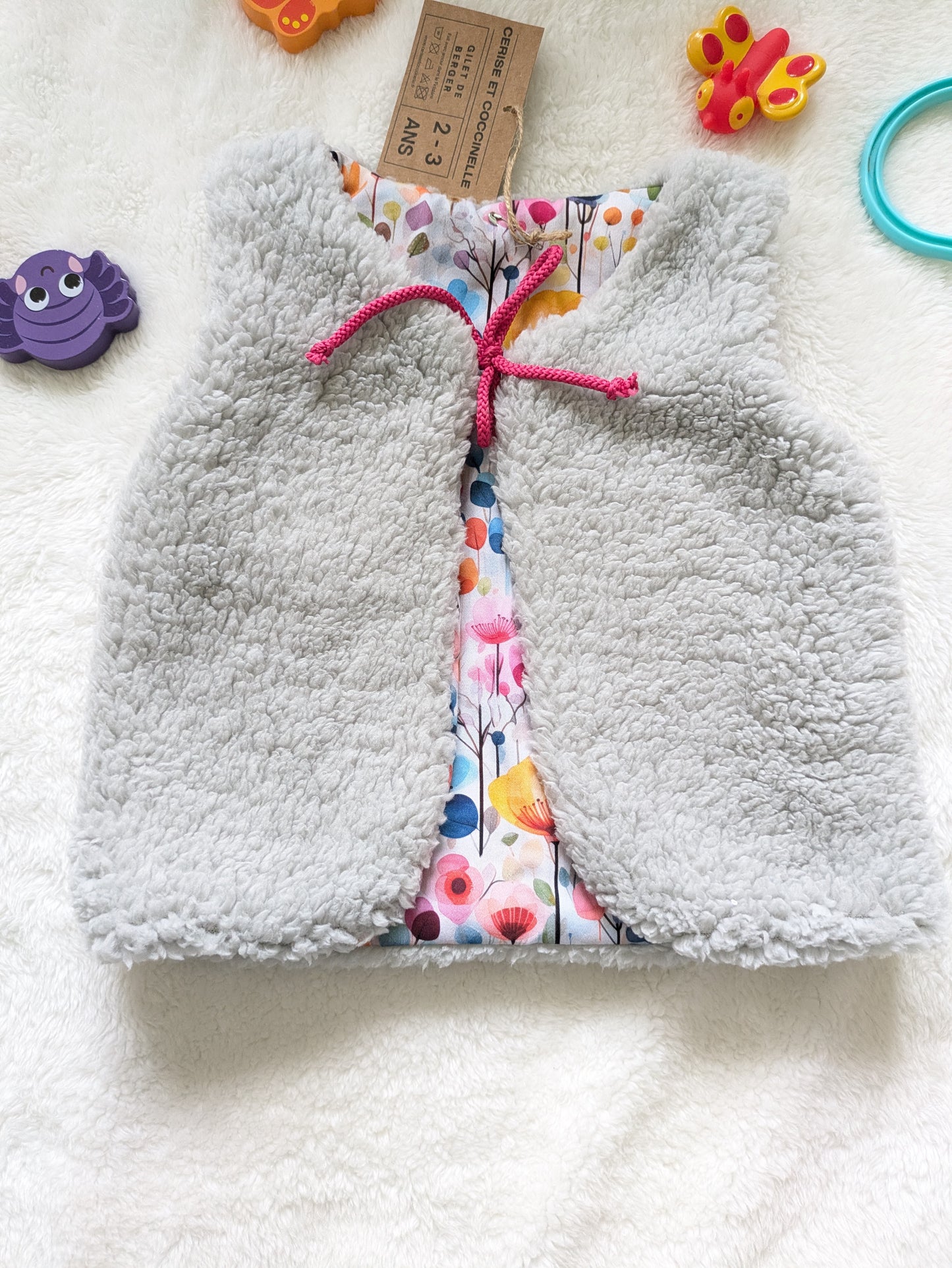 Gilet de berger réversible 2-3 ans