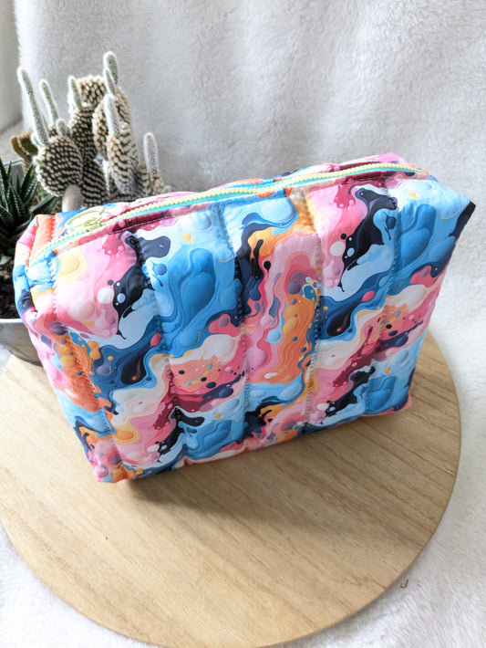 Trousse de toilette matelassée