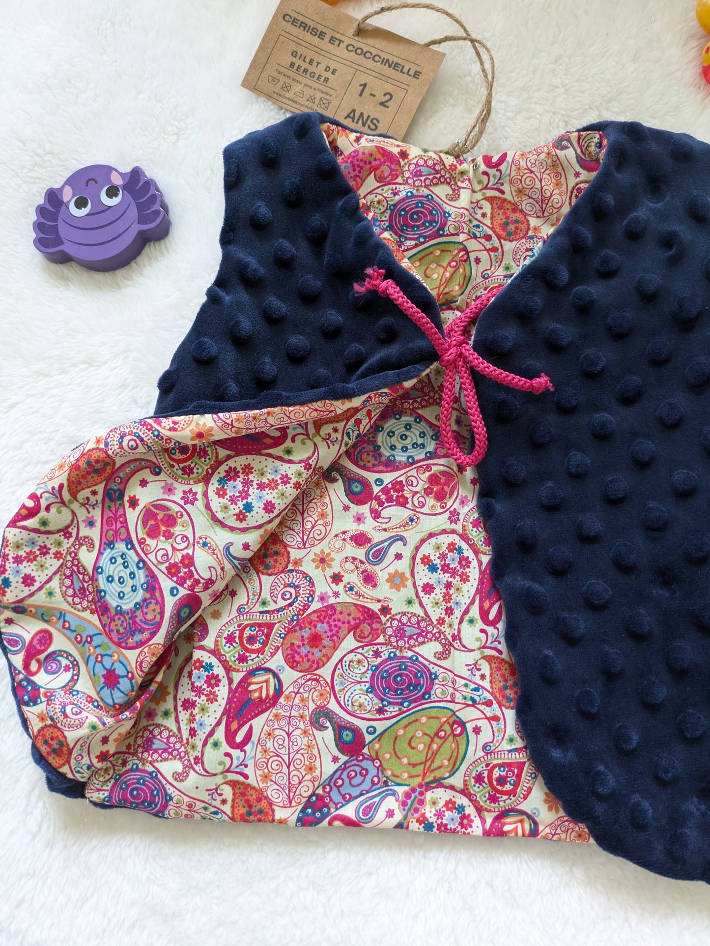 Gilet de berger réversible 1-2 ans