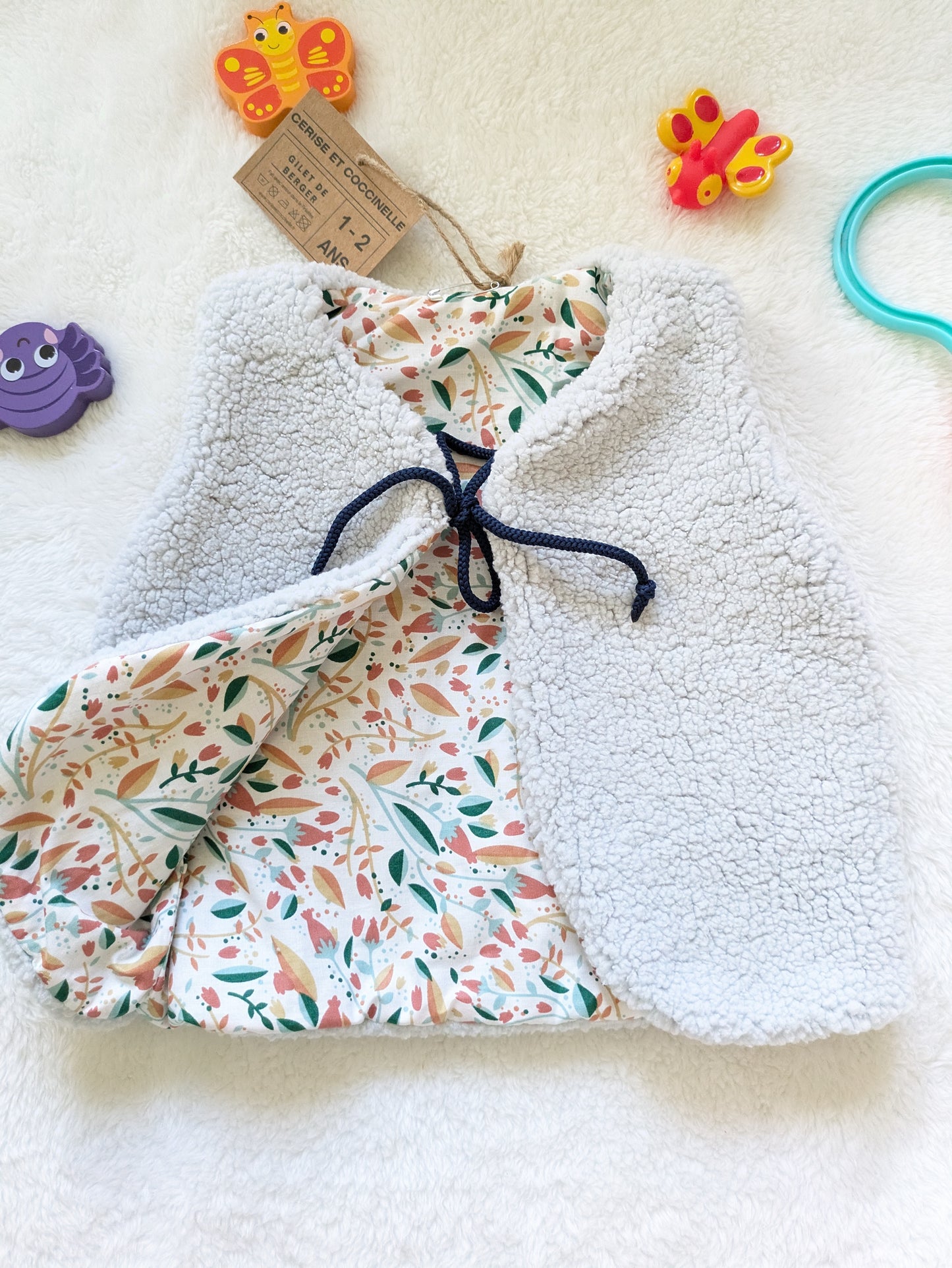 Gilet de berger réversible 1-2 ans