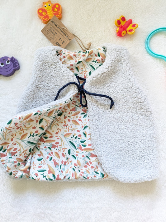 Gilet de berger réversible 1-2 ans