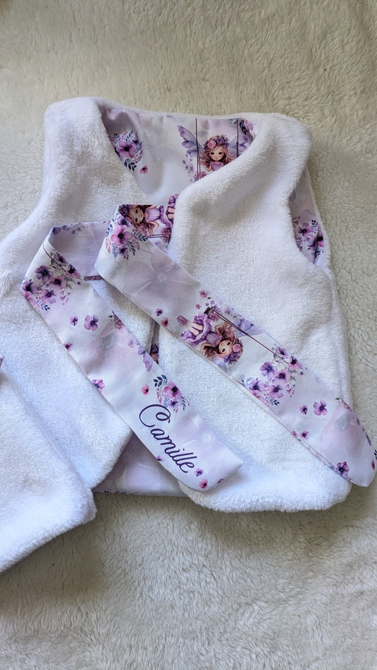 Camille et Charlotte - Gilet de berger réversible 2-3 ans