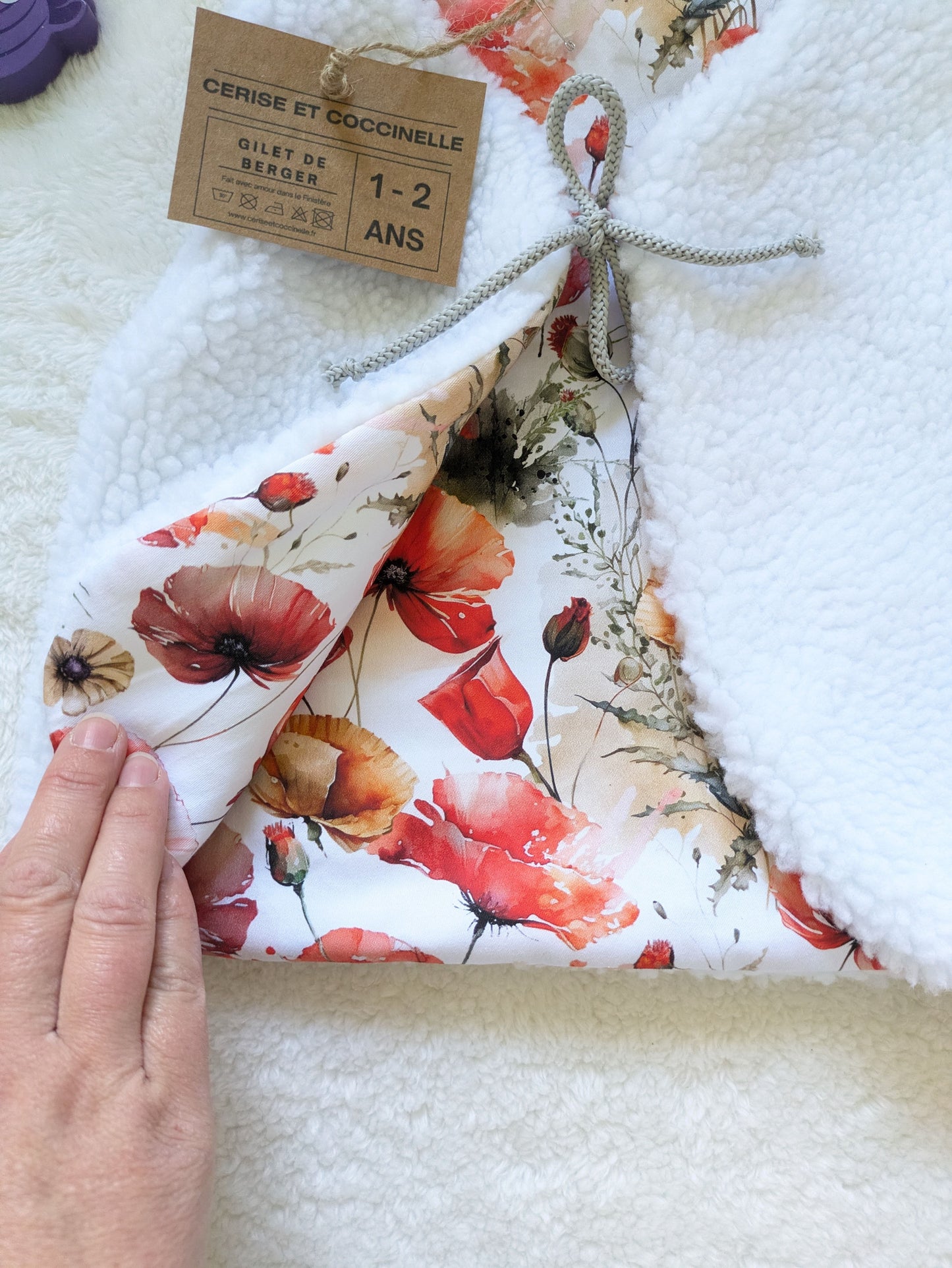 Gilet de berger réversible 1-2 ans