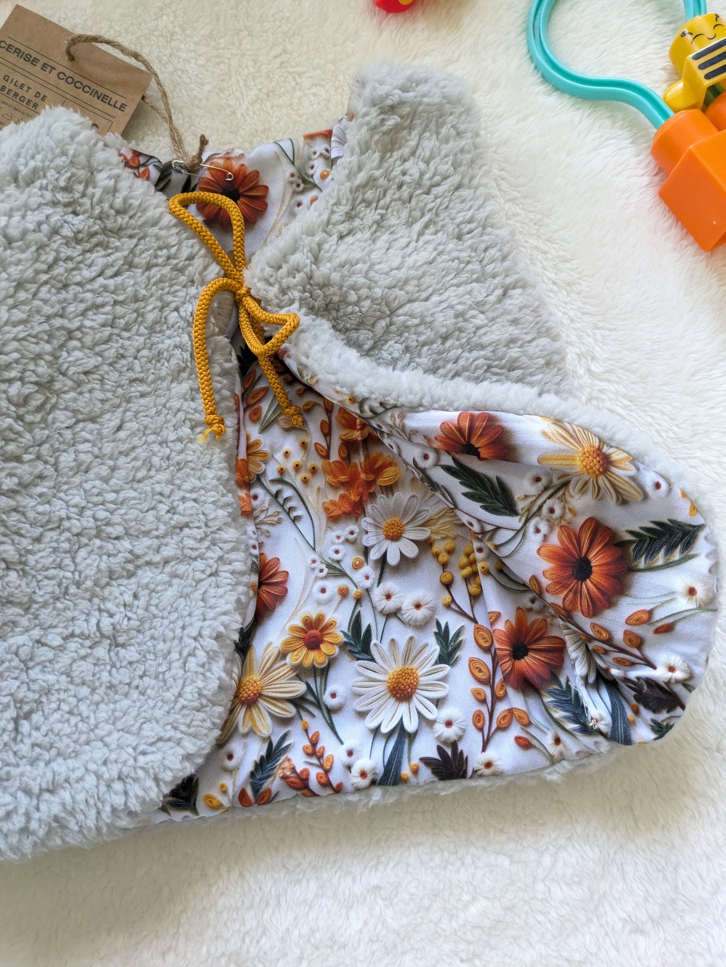 Gilet de berger réversible 1-2 ans
