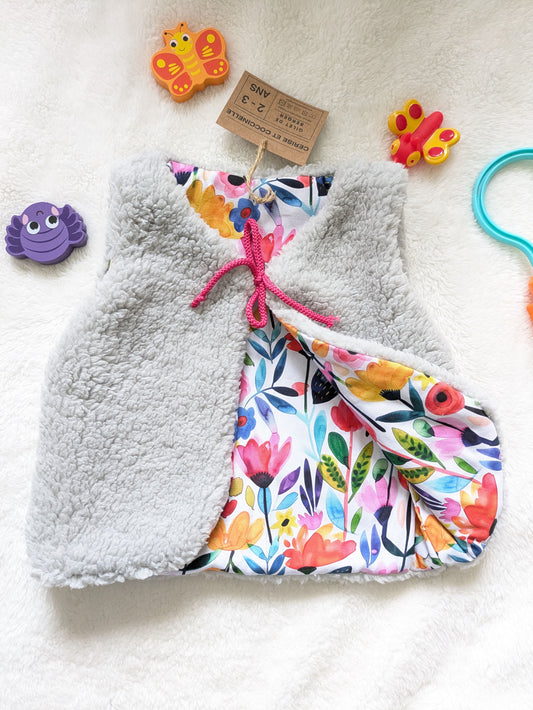 Gilet de berger réversible 2-3 ans