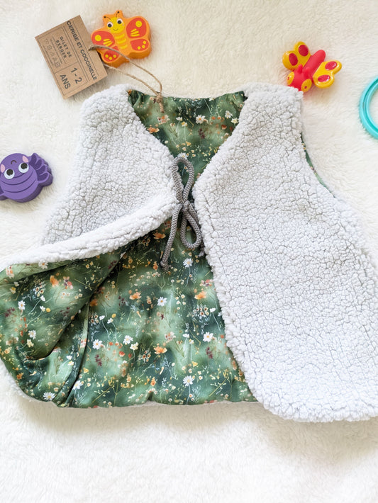 Gilet de berger réversible 1-2 ans