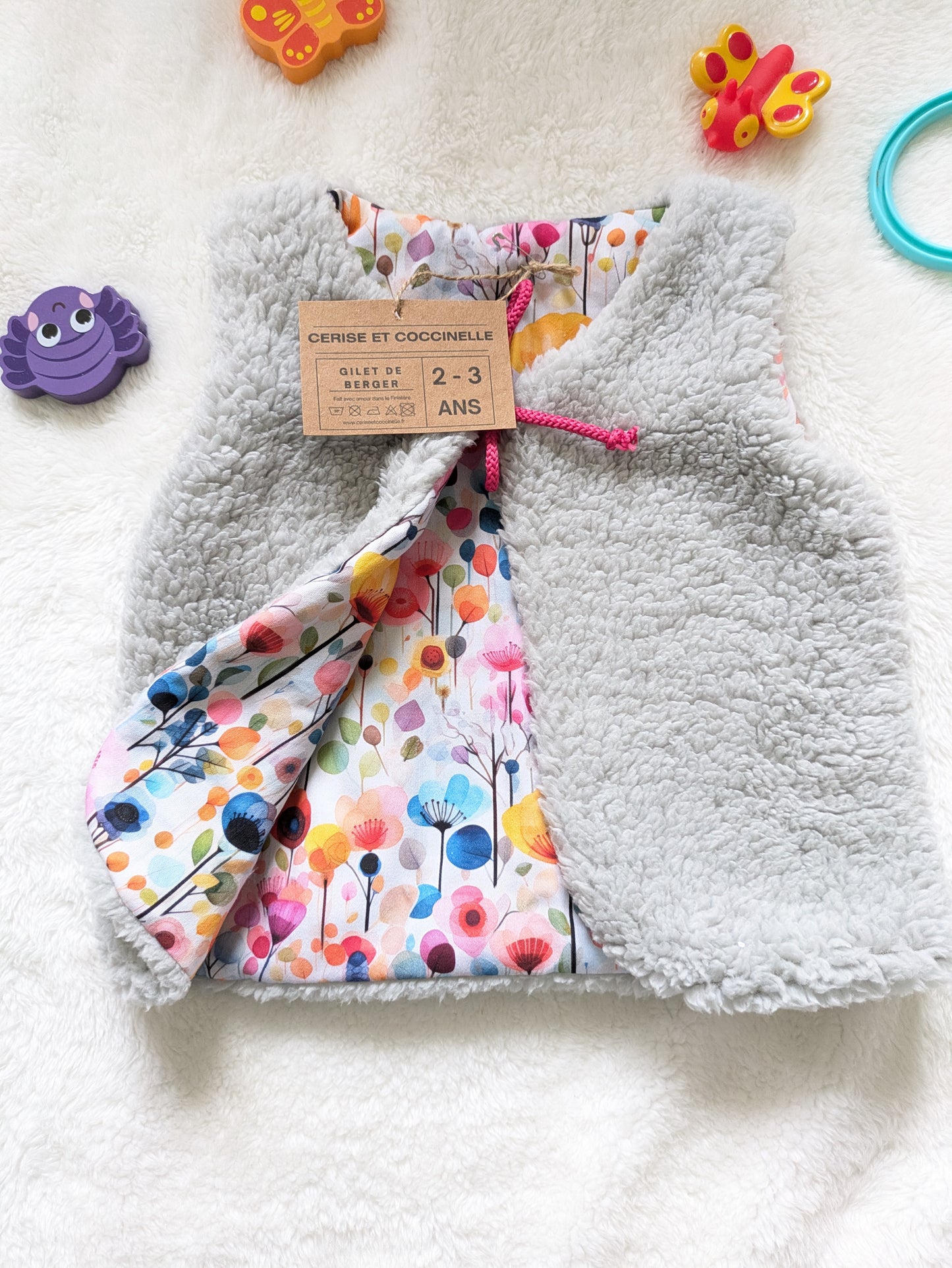 Gilet de berger réversible 2-3 ans