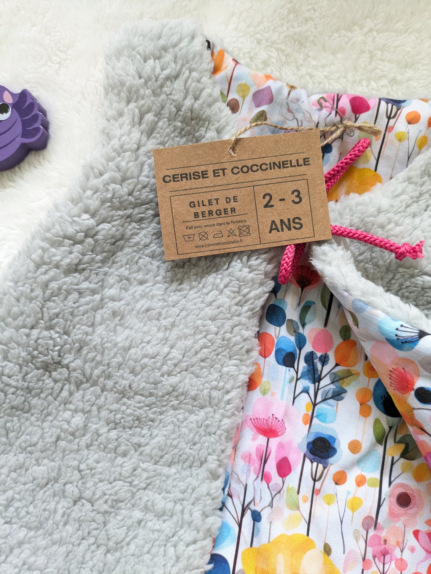 Gilet de berger réversible 2-3 ans
