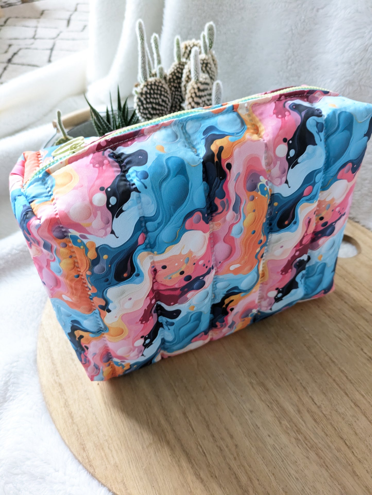 Trousse de toilette matelassée